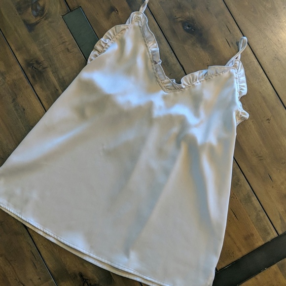 Khaki Ruffle Trim Tank Top - Picture 4 of 6